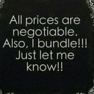 All prices are negotiable!